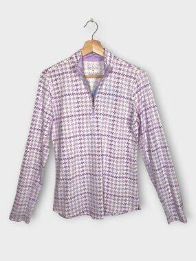 San Soleil 1/4 Zip Top Shirt UV 50+ Cooling Womens M Performance Wear Purple